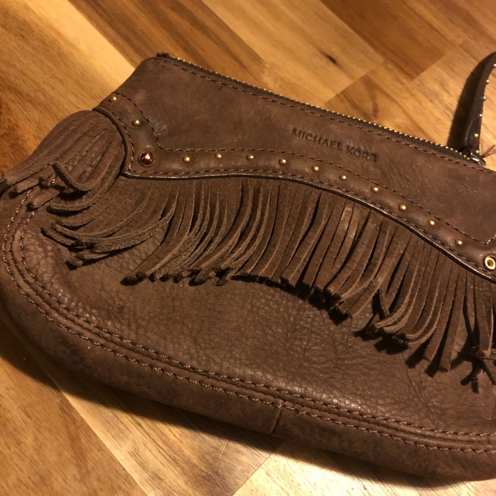 Michael Kors fringe Wristlet